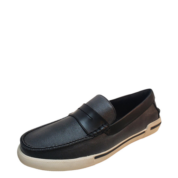 Unlisted By Kenneth Cole Men's Casual Un-Anchor Slip On Boat Shoes 8.5M Black - Picture 1 of 7